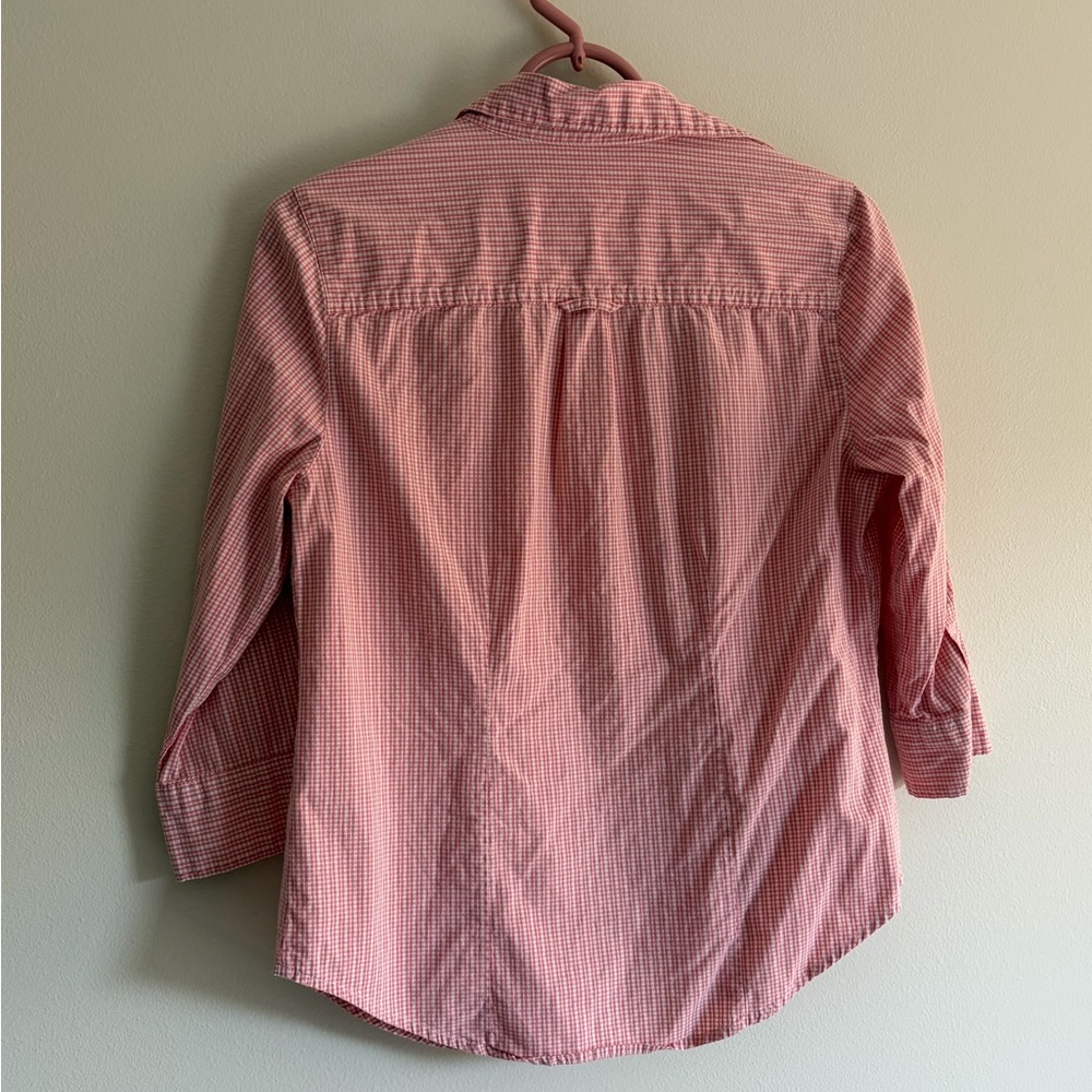 Vintage Pink Plaid 3/4 Sleeve Shirt - Picture 6 of 6